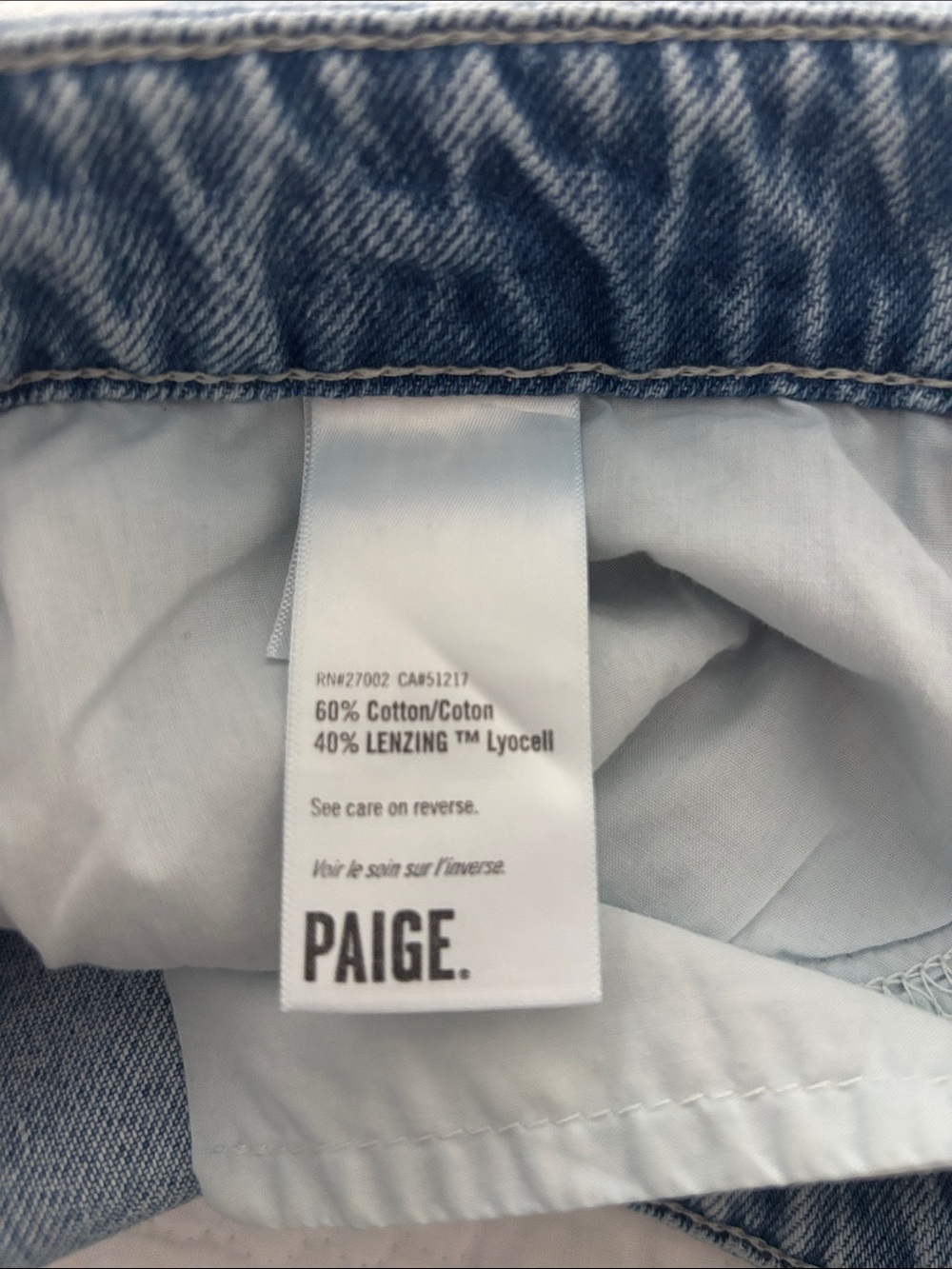 Evereve PAIGE size 32 (Women’s 14) Denim Mini Skirt, Light Wash with Frayed Hem - Picture 7 of 10